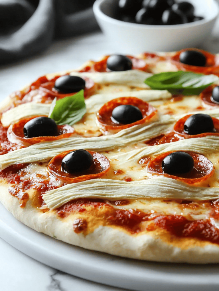 Spooky Delight: The Haunted Mummy Pizza