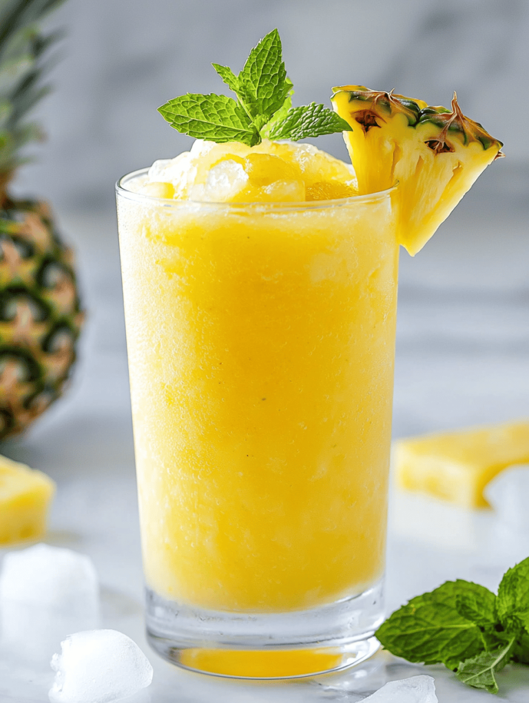 Tropical Chill: Reinventing the Pineapple Slushie